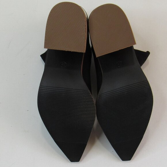 Kathemoi Women's Ankle Chunky Stacked Heel Slip On Pointed Toe Boots Size 5.5 - Picture 9 of 13